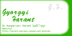 gyorgyi harant business card